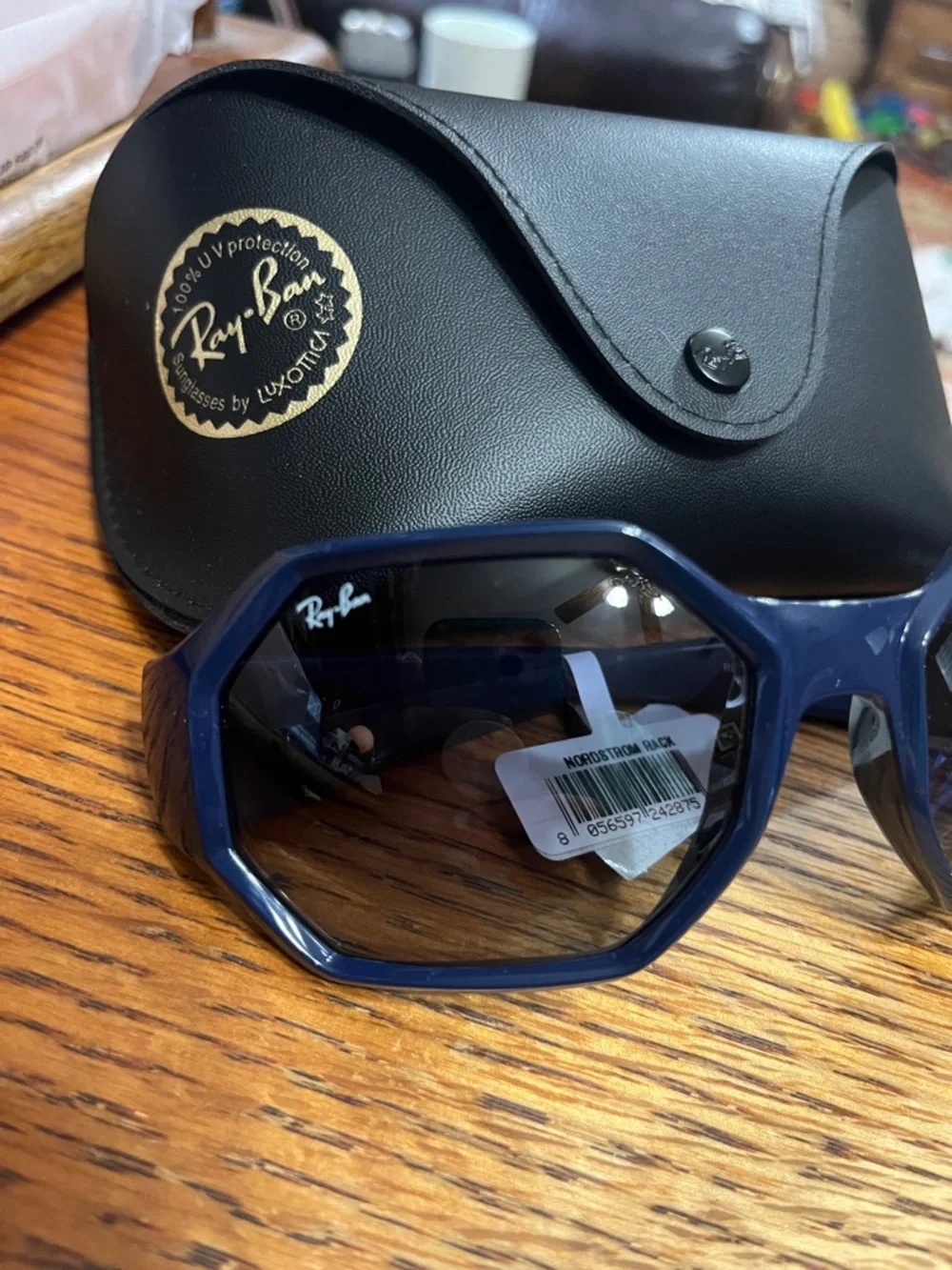 Ray-Ban Women’s Navy Blue 59mm Geometric Sunglasses